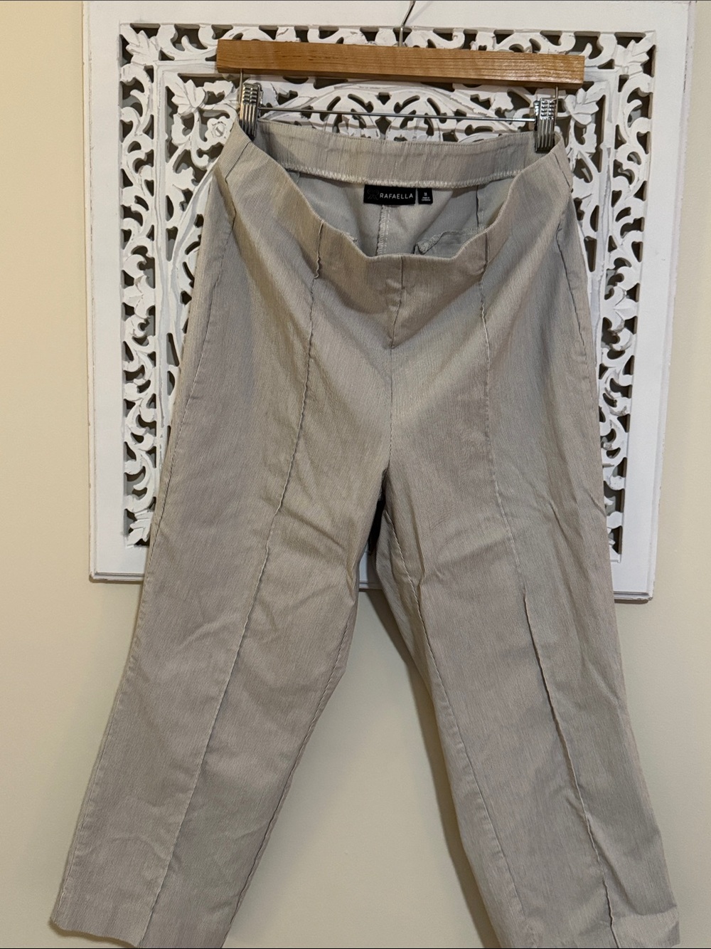 Rafaella Beige Straight Leg Trousers